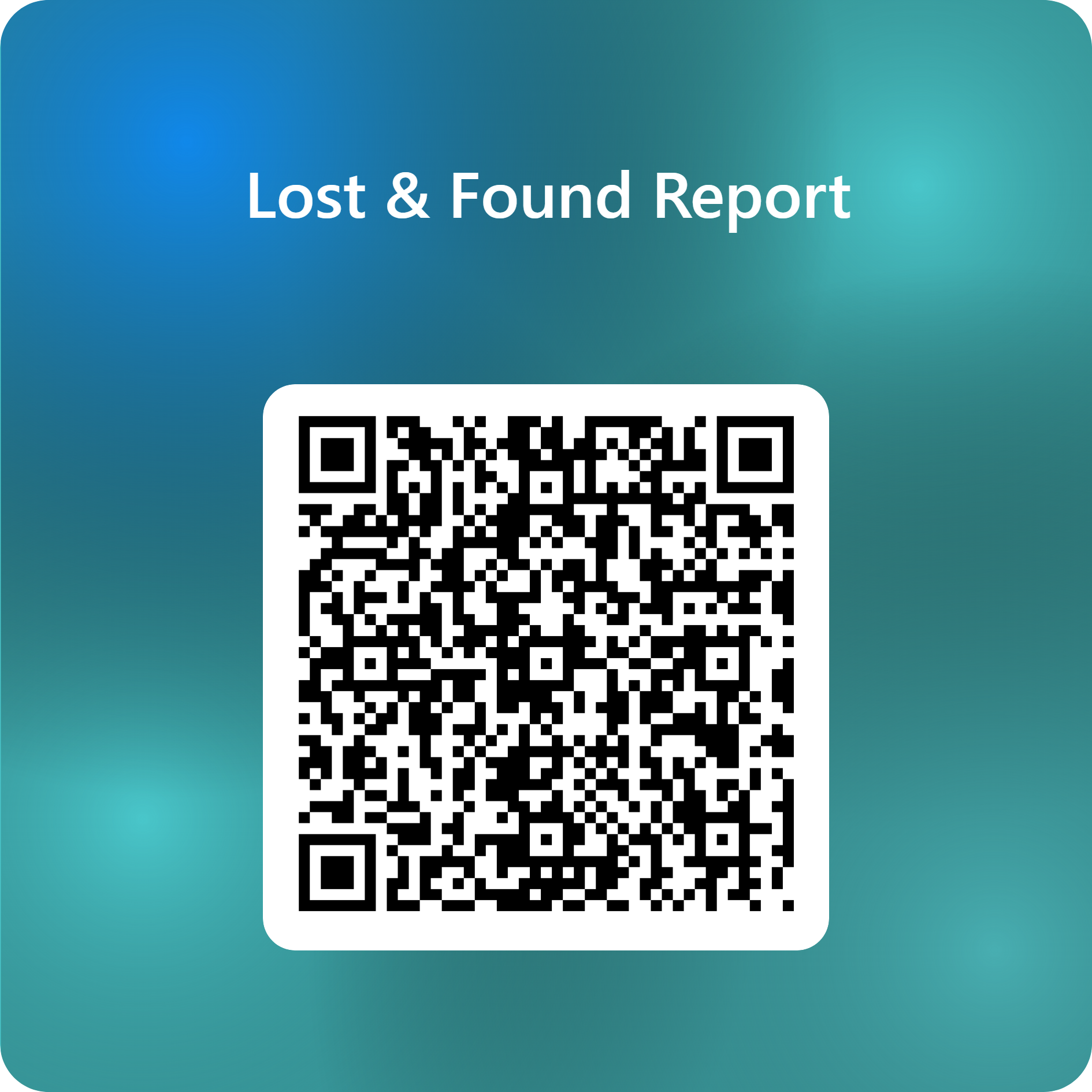 Lost Item QR Code